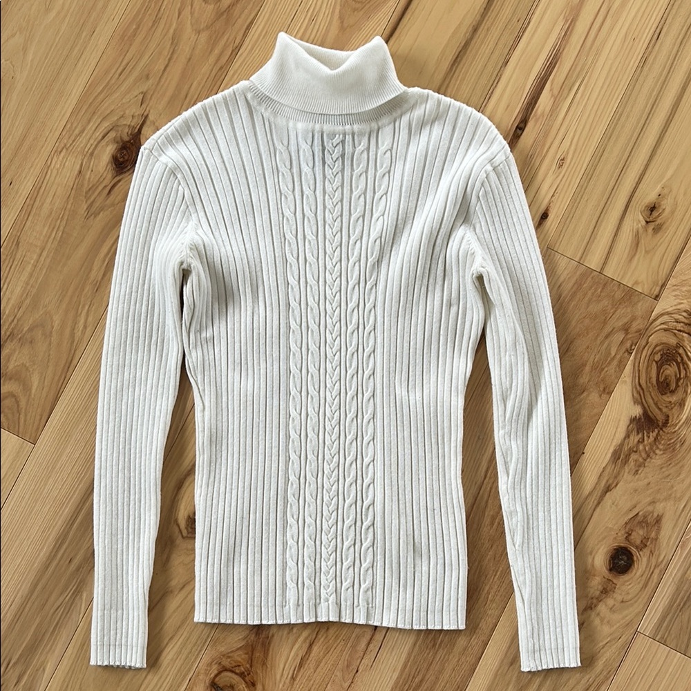New York & Co. Women's White Turtleneck Sweater